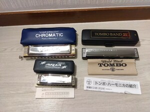 【F488】 ハーモニカ おまとめ CHROMATIC SEYDEL TOMBO21 トンボ ARIA 楽器