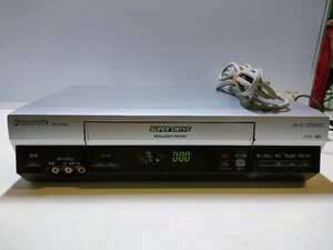 E350(中古現状、即発送）Panasonic パナソニック ビデオデッキ NV-HV62-S 再生OK（電源付き）