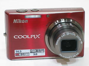 #即決！　1450万画素　Nikon　COOLPIX S710　レッド　新同極上　付属品・元箱付　#22008248