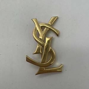 Yves Saint Laurent ィヴ・サンローラン ブローチ ゴールド ロゴ アクセサリー P1589