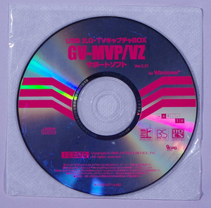 I-O DATA TVキャプチャBOX GV-MVP/VZ サポートソフトCD-ROM