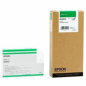 【新品】(まとめ) エプソン EPSON PX-P／K3インクカートリッジ グリーン 350ml ICGR57 1個 【×10セット】