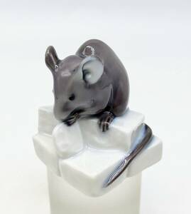 蘇さ(SY1120)　ロイヤルコペンハーゲン　置物　フィギュリン　鼠 ねずみ Erik Nielsen シュガー＆マウス　中古品　コンパクトサイズ