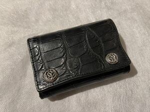 レア　クロムハーツ　Chrome Hearts アリゲーター　スリーフォールド　ウォレット　三つ折り　財布　レザー　3FOLD 3フォールド