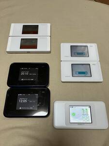 au (まとめて6台)中古Wifiルーター W01(HWD31) W04(HWD35) WX05(NAD35) W06(HWD37) WX06(NAD36)