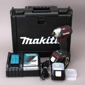良品 makita マキタ 充電式インパクトドライバー 18V TD170D 限定色 レッド 動作品 バッテリー/急速充電器付き 5.0Ah 電動 ＃80〇118/a.a