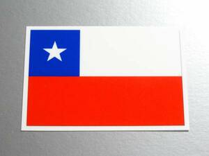 1■_チリ国旗ステッカー Sサイズ 5x7.5cm 1枚即買■南米 耐水シール SA