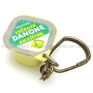 フレンチキーホルダー DANONE ダノン Citron フランス 1960年代 アンティーク ブロカント 蚤の市 送料無料★