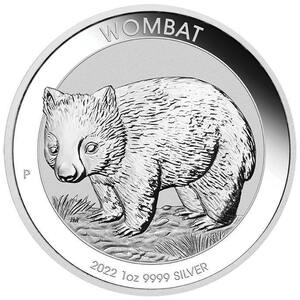 [保証書・カプセル付き] 2022年 (新品) オーストラリア「ウォンバット」純銀 1オンス 銀貨