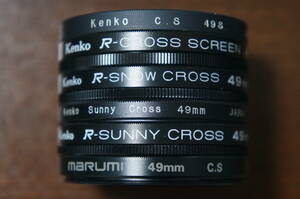 [49mm] Kenko marumi CROSS SCREEN SNOW SUNNY CROSS クロスフィルター 380円/枚