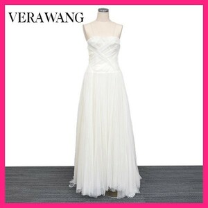 美品 ヴェラウォン Vera Wang 定価495,000円 Delaney デラニー チュール ベアトップ ウェディングドレス アイボリー US4 ot23-0014