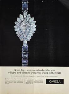 稀少・時計広告！1962年オメガ 時計広告/Omega Watch/レディース/ジュエリー/N