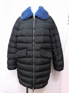 MONCLER モンクレール INDIS　襟ミンクファー　ダウンコート 0 ダークグリーン