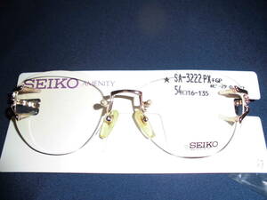 SEIKO AMENITY(セイコーアメニティ) SA-3222 ルビー FGP/金メッキ ツーポイント眼鏡フレーム 新品 デッドストック品