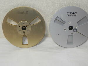 SCOTCHI　GOLD　空リールと　TEAC RE-711　SILVER　空リール　各1本　計2本　中古品