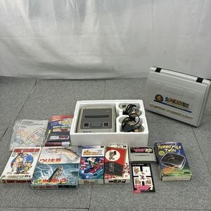 ●【売り切り】Nintendo 任天堂 スーパーファミコン SHVC-001+ソフトセット ダビスタ つり太郎 ぬし釣り2 ターボファイルツイン 動作確認済