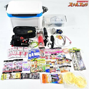 ★☆船釣用品 約60個以上 豪華大量セット シマノクーラーボックス フィッシングナイフ ラーク18 天秤 ビシ80号/60号/50号 仕掛け類 ★☆