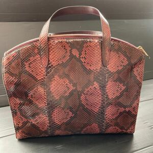 美品　GUCCI グッチ　パイソン　ボルドー