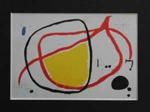 Joan Miro、OISEAU DANS LA NUIT、海外版超希少レゾネ、新品額装付 、iafa