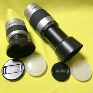 【２本セット】MINOLTA AF ZOOM 75-300mm 1:4.5-5.6D（55905660）+　MINOLTA AF ZOOM 28-80mm F3.5-5.6（54919267）カメラ レンズ ミノルタ