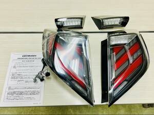 MUGEN(無限)　LED TAIL LIGHT　HONDA CIVIC FK7/FK8用　LEDテールライト　中古品　美品　使用期間僅か　未使用部品もあり