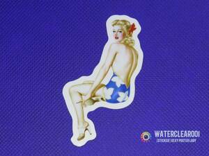 ☆★22048-HS★☆[VINTAGE-STICKER] RETRO SEXY POSTER LADY