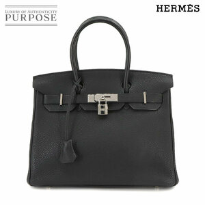 新品同様 エルメス HERMES バーキン30 ハンド バッグ トゴ ブラック □I刻印 シルバー 金具 Birkin 30 90224723