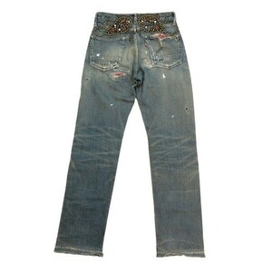 KAPITAL LEGS キャピタル レッグス 【lay2954D】 スタッズダメージデニム 初期 CAPITAL ペイズリー ビジュー REDUX KOUNTRY 1点物 28 MR