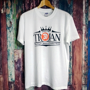 送込 TROJAN　Records　デュークリード　London 半袖Tシャツ　白　Mサイズ 