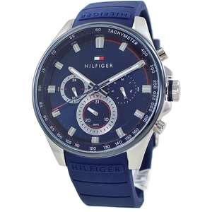 トミーヒルフィガー 腕時計 メンズ シリコンベルト 青 文字盤 ブルー 青い時計 プレゼント 誕生日プレゼント