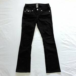 TRUE RELIGION トゥルーレリジョン レディース ブラック デニムパンツ サイズ25 ストレッチ