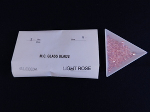 2351△未使用 ビーズ M.C.GLASS BEADS LIGHT ROSE ライトローズ SUPERIOR CRYSTAL