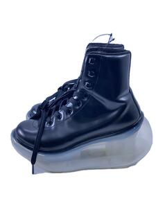 MIKIO SAKABE◆Ice skate boots/レースアップブーツ/25cm/BLK/レザー