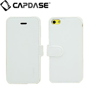 即決・送料込)【スタンド機能付き手帳型ケース】CAPDASE iPhone 5c 用 Folder Case Sider Classic White