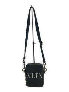 VALENTINO◆ショルダーバッグ/レザースモールクロスボディバッグ/レザー/BLK