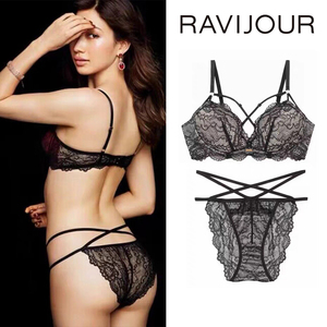 RAVIJOUR ファインレースパワーメイク ブラ ショーツセット D70 黒 しゃるのクローゼット