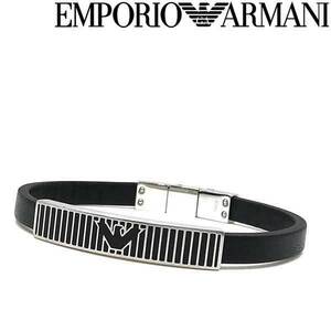 EMPORIO ARMANI エンポリオアルマーニ ブラック×マットシルバー ブレスレット EGS2728040