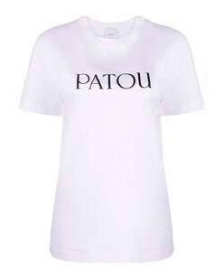 新品 PATOU パトゥ ☆ロゴ Tシャツ コットン 白 S レディース 【送料無料】
