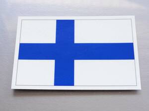 1■_フィンランド国旗ステッカー Sサイズ 5x7.5cm 1枚即買■北欧 Finland Flag 屋外耐候耐水シール EU