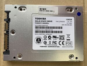 【使用時間6781時間】TOSHIBA 128GB THNSFC128GBSJ 2.5 SATA SSD 22