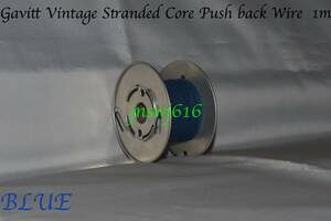 Gavitt Vintage Stranded Core Push back Wire 青 切り売り(1m)Blue ギャビット 7本撚り線 Fender type 配線材 内部配線 音響用ケーブル