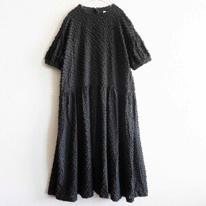 【極美品】Tao COMME des GARCONS 【2022SS/ギャザーワンピース】M タオ コムデギャルソン ブラック 2310055