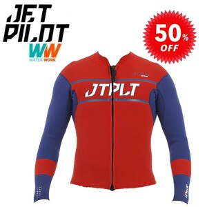 ジェットパイロット JETPILOT ウェットスーツ セール 激安50%オフ 送料無料 RX レースジャケット JA19156 ネイビー/レッド XL タッパー