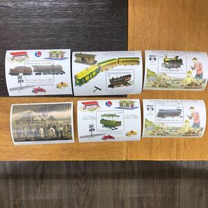 世界の鉄道模型 記念切手 小型シート 6枚