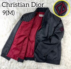 【超希少】Christian Dior ディオール　CDダイヤモンド　レディース　ジャケット　M ブラック　アウター　9 レッド