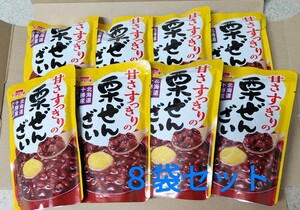 ★　栗ぜんざい　８袋セット　★　イチビキ　北海道産小豆　和菓子