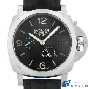 パネライ ルミノール 1950 3デイズ GMT パワーリザーブ オートマティック アッチャイオ PAM01321 W番 中古 メンズ 腕時計　