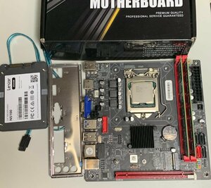 【中古/訳有】メーカー不明 B75A Core i5-2500K 8GBメモリ2枚 256GB 2.5インチSSD パネル有 / LGA1155 Mini-ITX M.2 SSDスロット搭載モデル