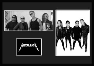 10種類!Metallica/メタリカ/ROCK/ロックバンドグループ/証明書付きフレーム/BW/モノクロ/ディスプレイ (1-3W)