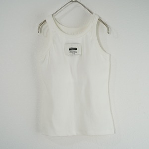 23SS AMERI アメリ DOUBLE TAG TANK TOP ダブルタグタンクトップ パット付き トップス 白